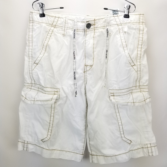 true religion shorts white